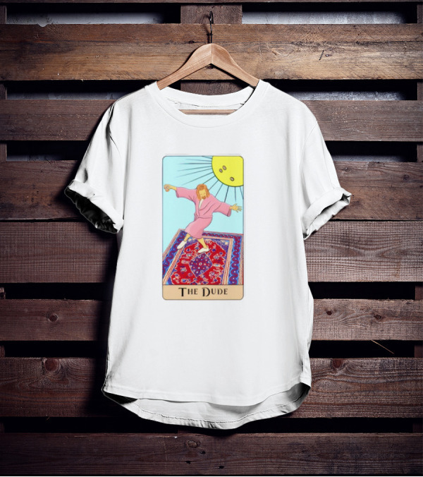 The Dude Tarot Card The Big Lebowski Bowling Rug Sun T-Shirt