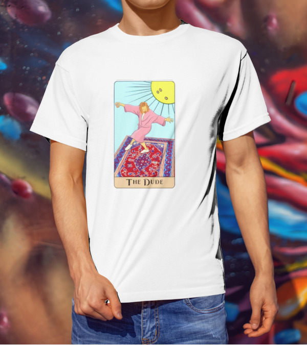 The Dude Tarot Card The Big Lebowski Bowling Rug Sun T-Shirt