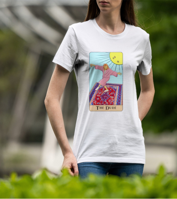 The Dude Tarot Card The Big Lebowski Bowling Rug Sun T-Shirt