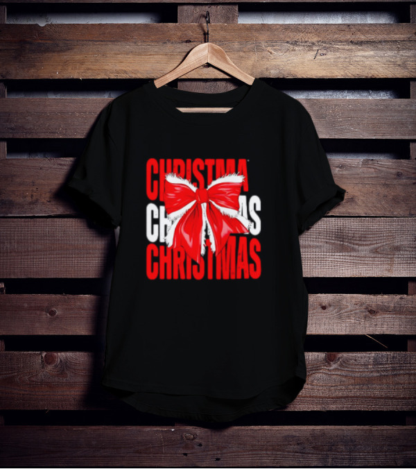 Christmas Santa Claus Bow T-Shirt