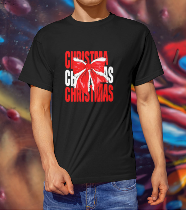 Christmas Santa Claus Bow T-Shirt
