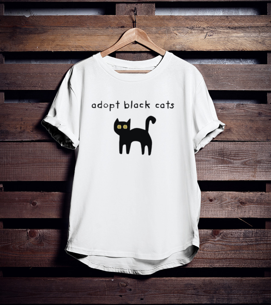 Adopt Black Cats With Yellow Eyes T-Shirt