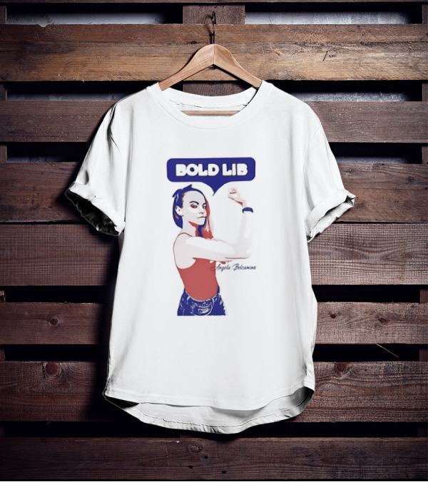 Bold Lib Angela Belcamino Retro Style Empowerment T-Shirt