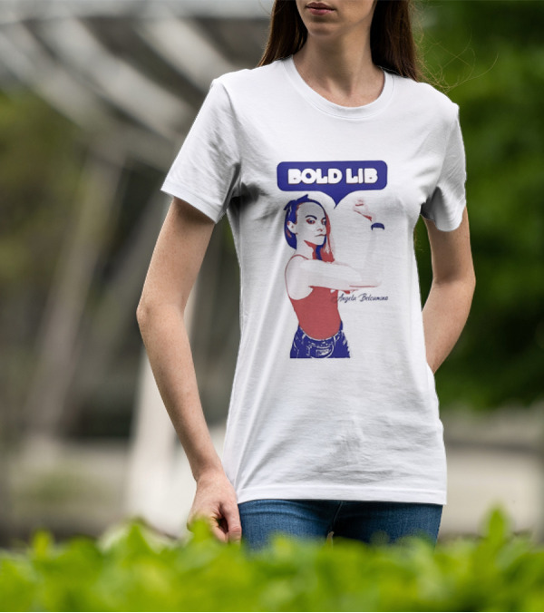 Bold Lib Angela Belcamino Retro Style Empowerment T-Shirt