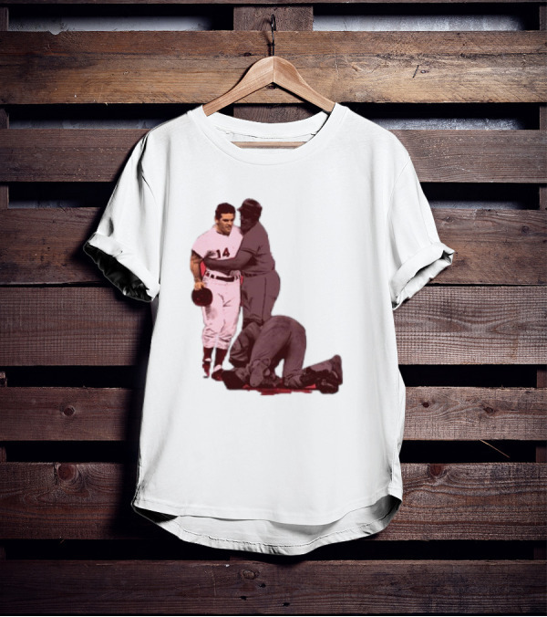 Pete Rose Levels Ray Fosse Baseball Collision Moment T-Shirt