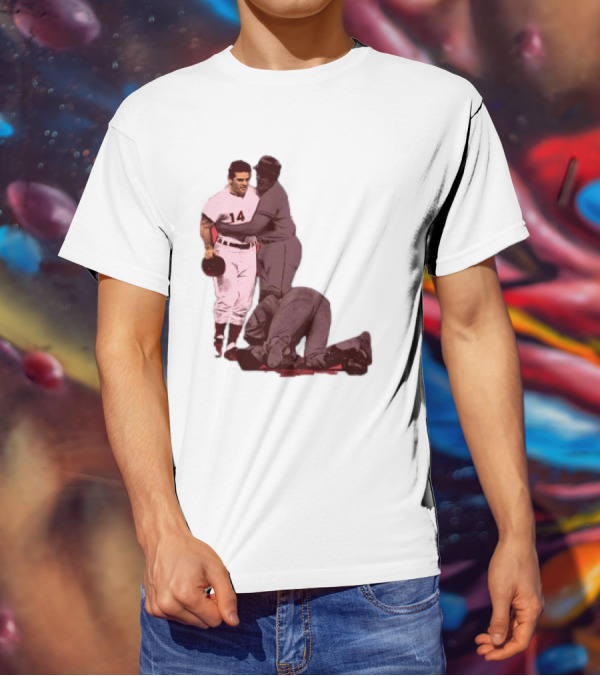 Pete Rose Levels Ray Fosse Baseball Collision Moment T-Shirt