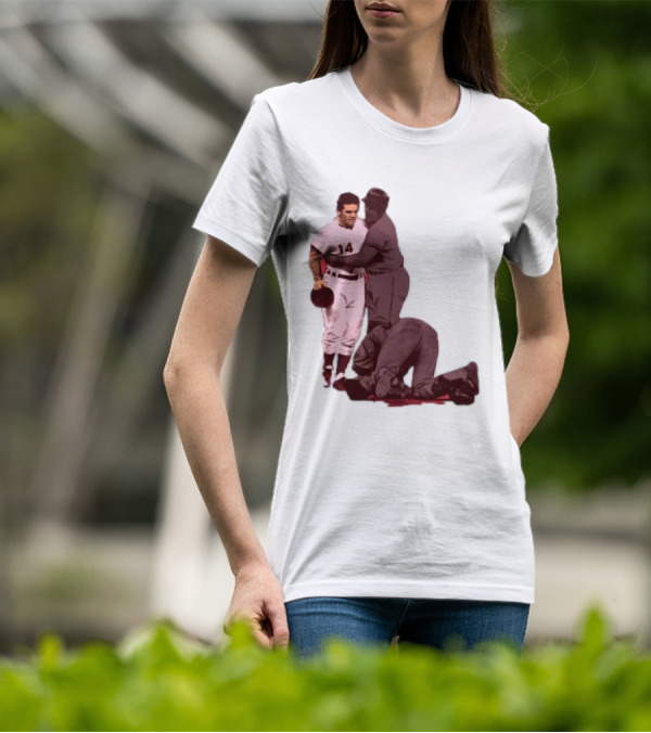 Pete Rose Levels Ray Fosse Baseball Collision Moment T-Shirt