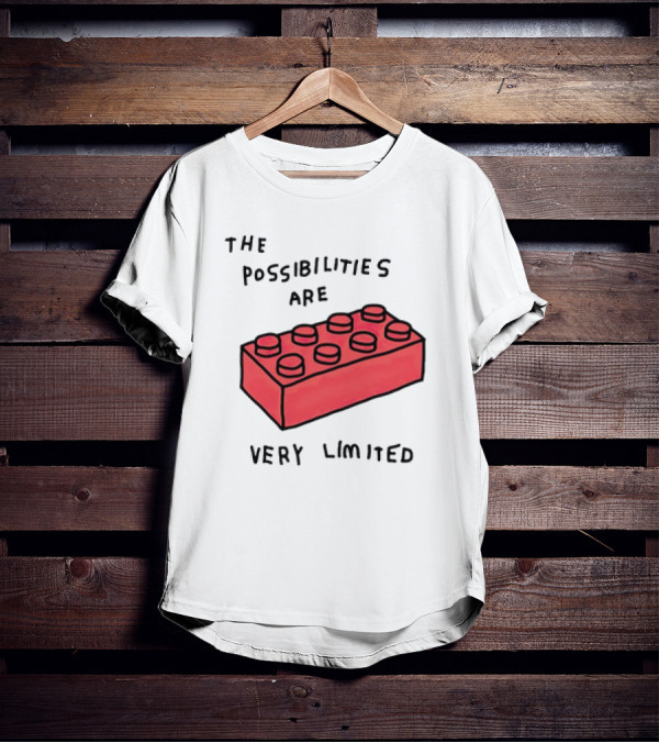 The Possibilities Are Very Limited Red Brick Block T-Shirt