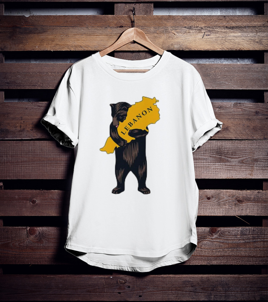 Bear Hugging Lebanon Map T-Shirt