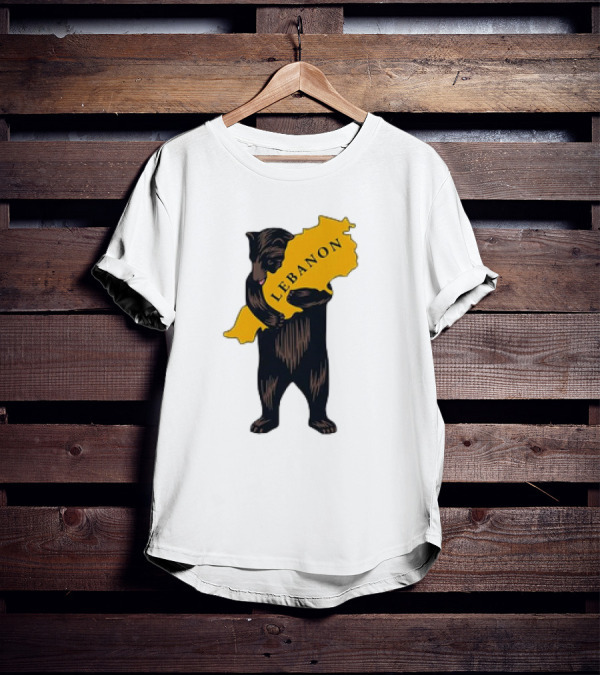 Bear Hugging Lebanon Map T-Shirt