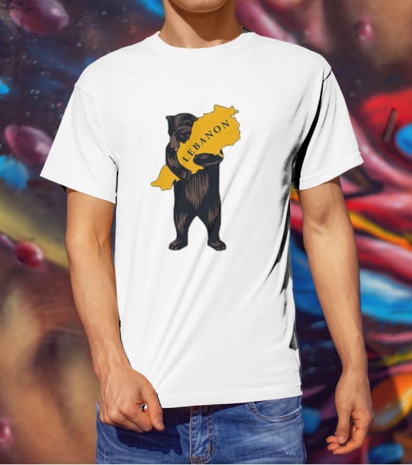 Bear Hugging Lebanon Map T-Shirt
