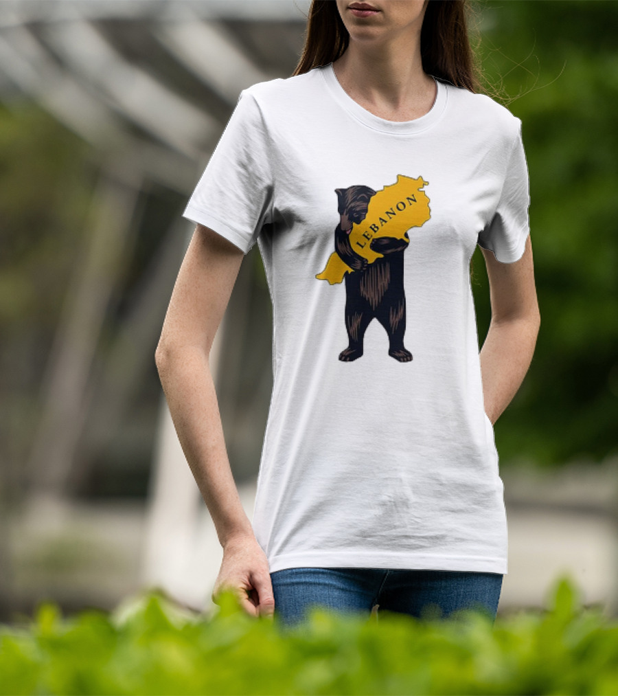 Bear Hugging Lebanon Map T-Shirt