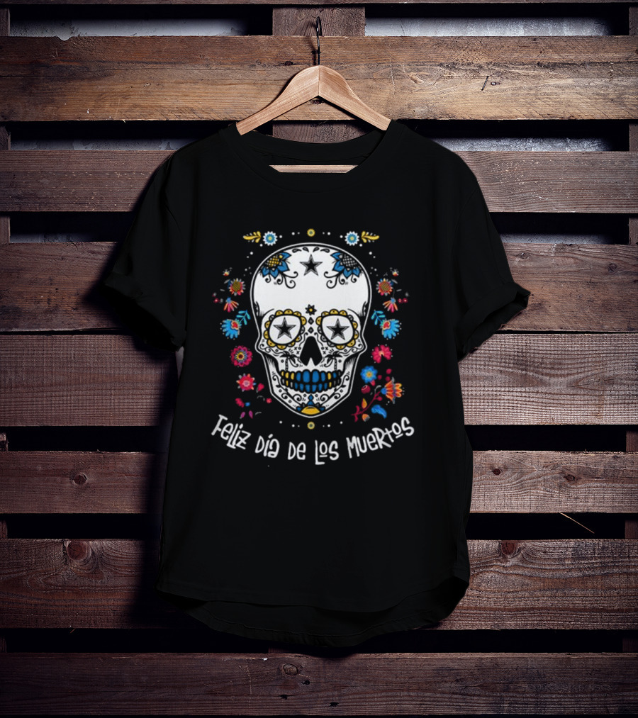 Dallas Cowboys Feliz Dia De Los Muertos T-Shirt