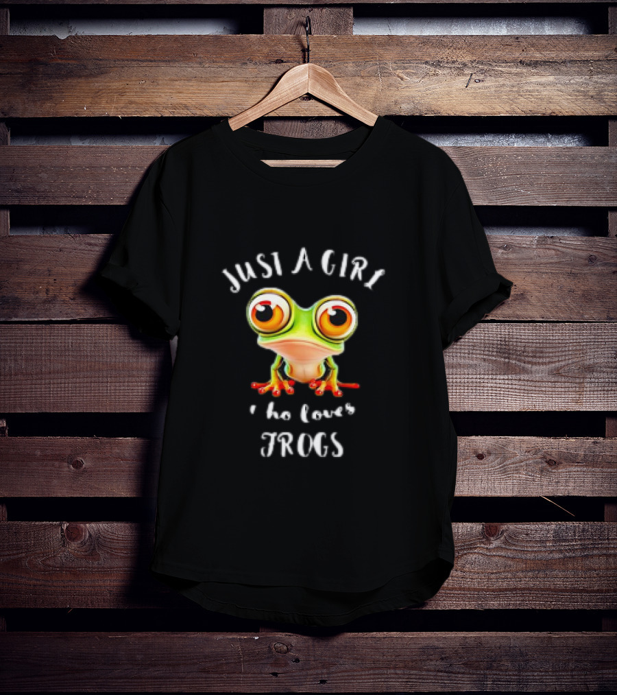 Just A Girl Who Loves Frogs Red Eyed Tree Frog Meme T-Shirt