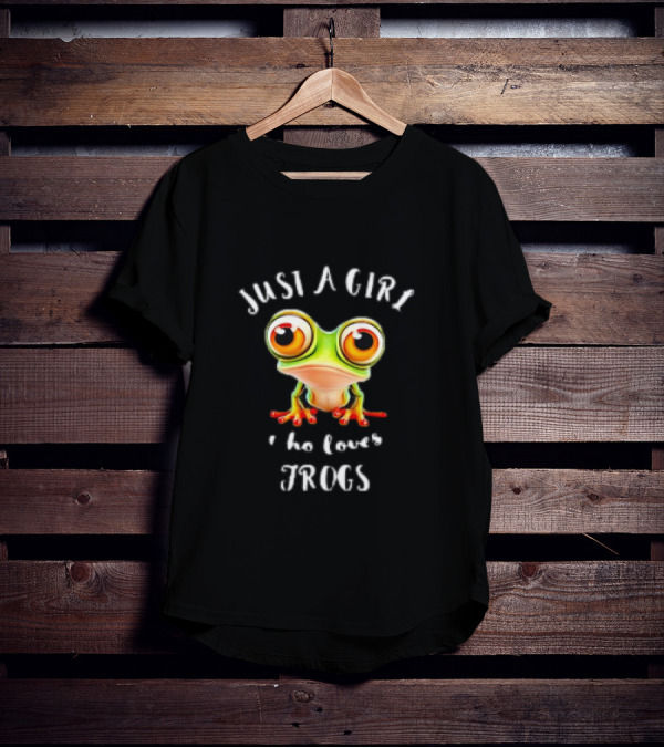 Just A Girl Who Loves Frogs Red Eyed Tree Frog Meme T-Shirt
