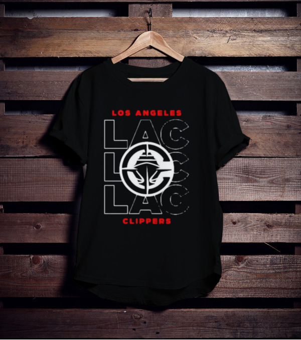 Los Angeles Clippers LAC City Emblem Black T-Shirt