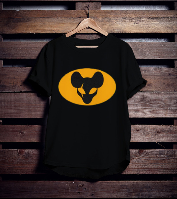 Retro Ratman Emblem Yellow Oval T-Shirt