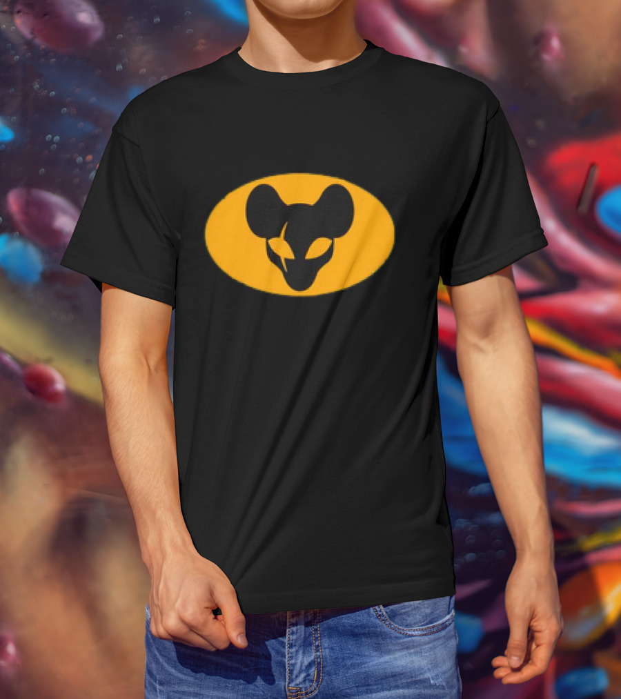 Retro Ratman Emblem Yellow Oval T-Shirt
