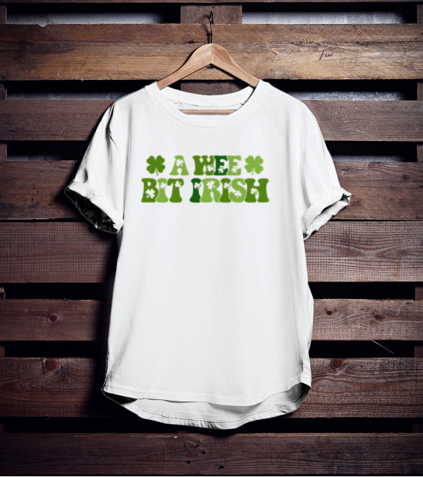 A Wee Bit Irish St Patrick’s Day Shamrock Heritage T-Shirt