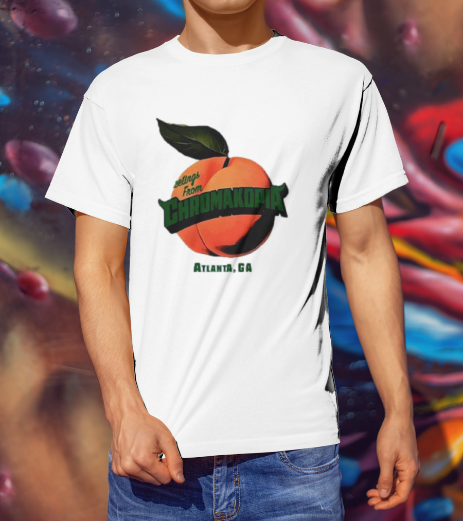 Greetings From Chromakopia Atlanta GA Peach T-Shirt