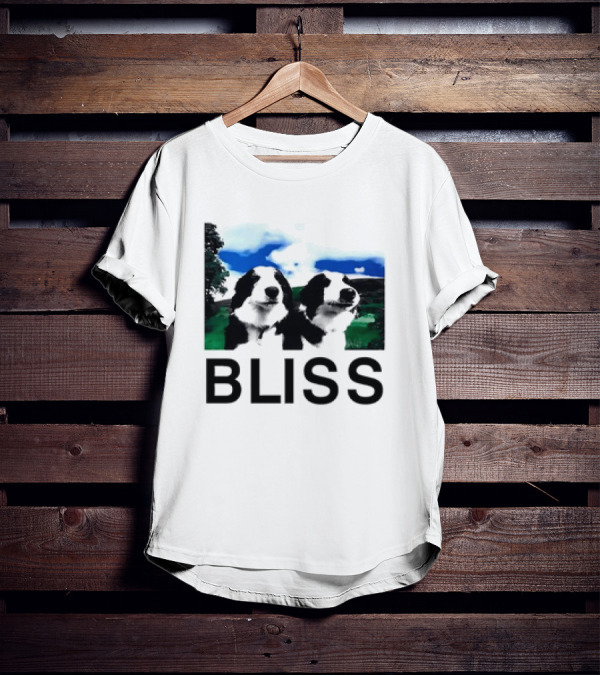 BLISS Henry Dog Meme Two Dogs Green Landscape T-Shirt