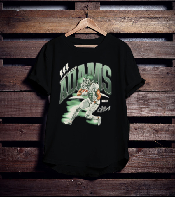 Davante Adams New York Jets Retro Football Player Action T-Shirt