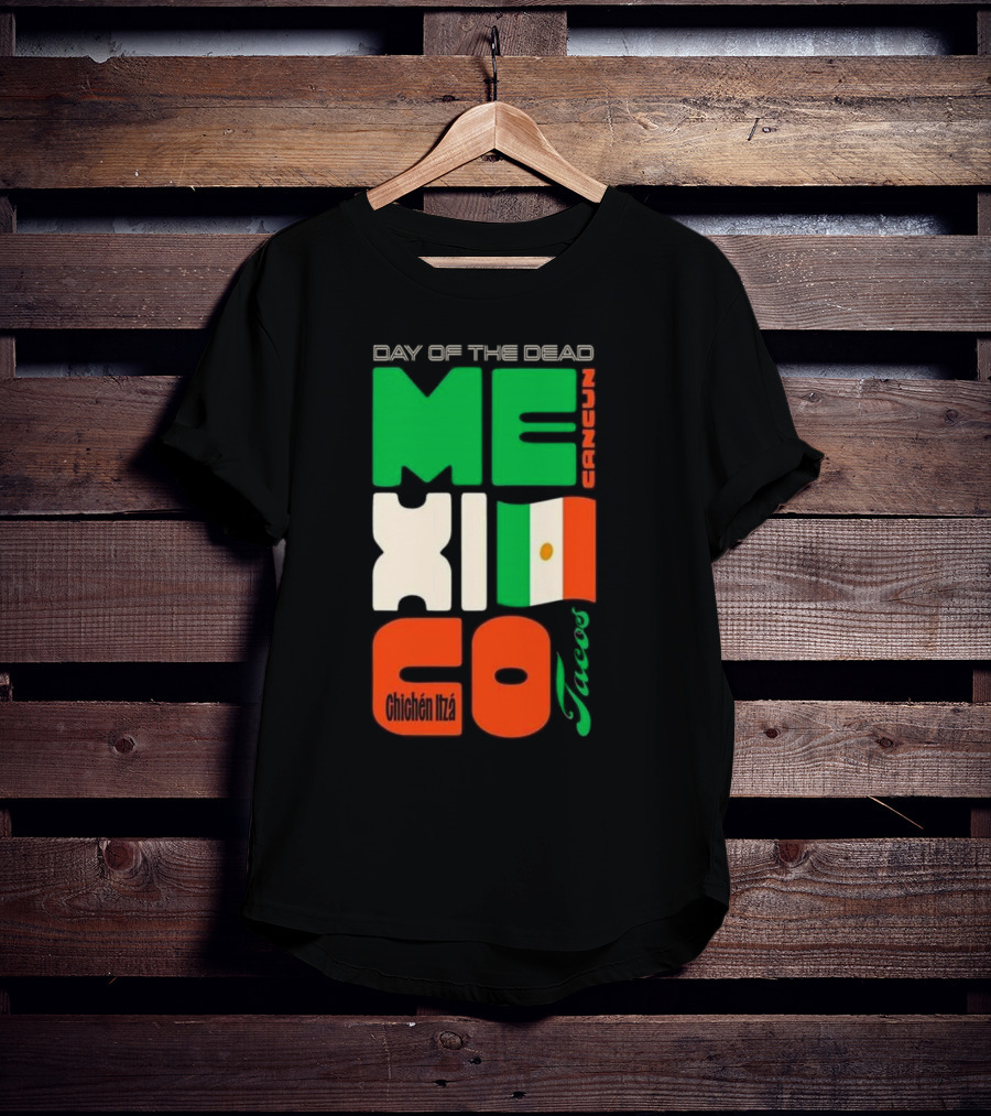 Day Of The Dead Mexico Cancun Tacos Chichén Itzá T-Shirt
