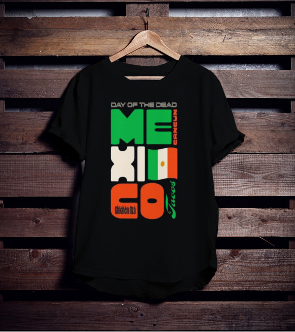 Day Of The Dead Mexico Cancun Tacos Chichén Itzá T-Shirt