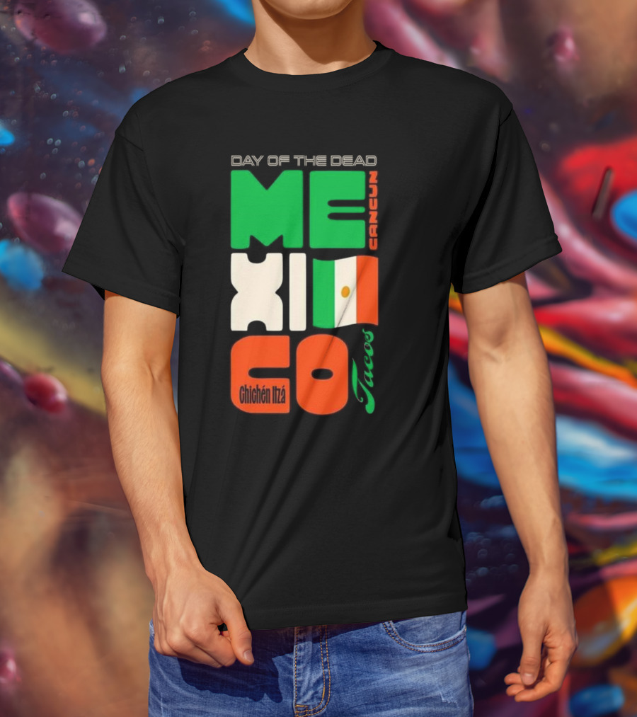 Day Of The Dead Mexico Cancun Tacos Chichén Itzá T-Shirt
