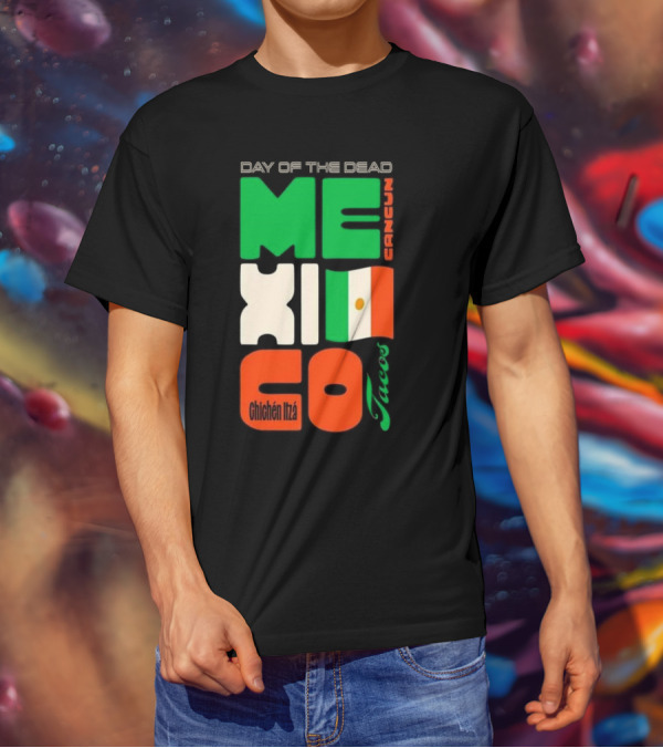 Day Of The Dead Mexico Cancun Tacos Chichén Itzá T-Shirt