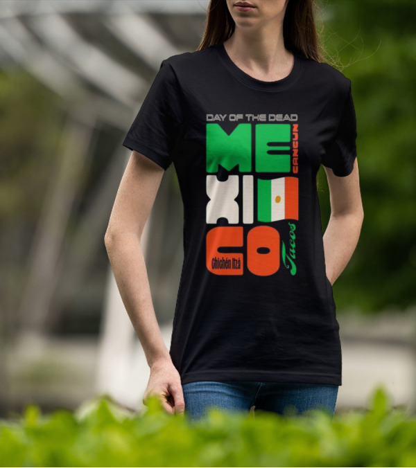 Day Of The Dead Mexico Cancun Tacos Chichén Itzá T-Shirt
