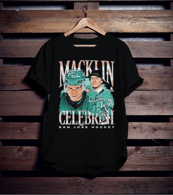 Macklin Celebrini San Jose Hockey Vintage Style Player T-Shirt