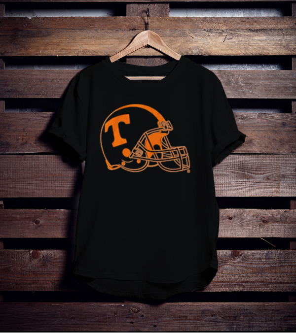 Tennessee Volunteers Football T Helmet Dark Mode T-Shirt