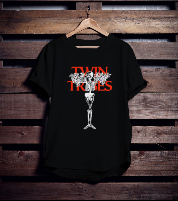 Twin Tribes Skeleton Tree With Horror Elements T-Shirt