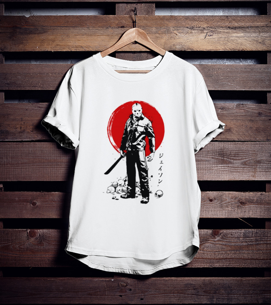 Jason Voorhees Friday The 13th Japanese Sumi-e Style T-Shirt