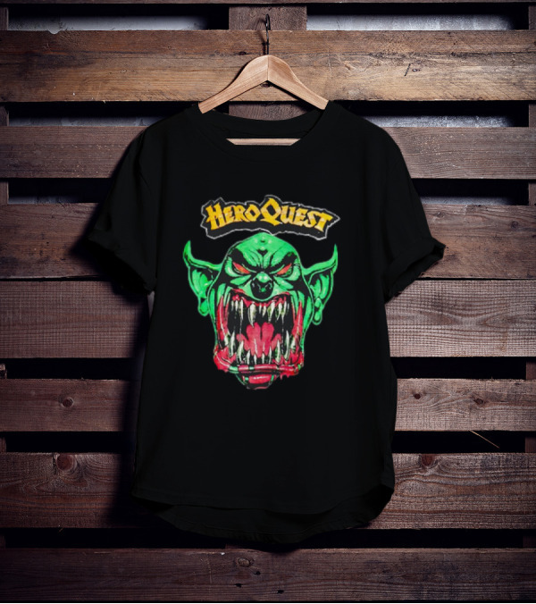 HeroQuest Green Goblin Fierce Snarling Face T-Shirt