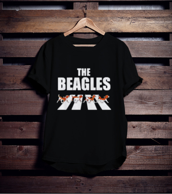 The Beagles Abbey Road Beagle Dogs Crossing Abbey Road Funny T-Shirt