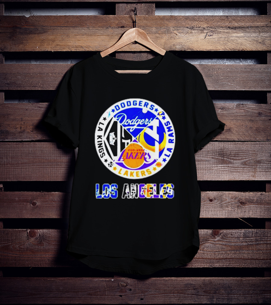 Dodgers Rams Lakers Kings Los Angeles City Sports T-Shirt