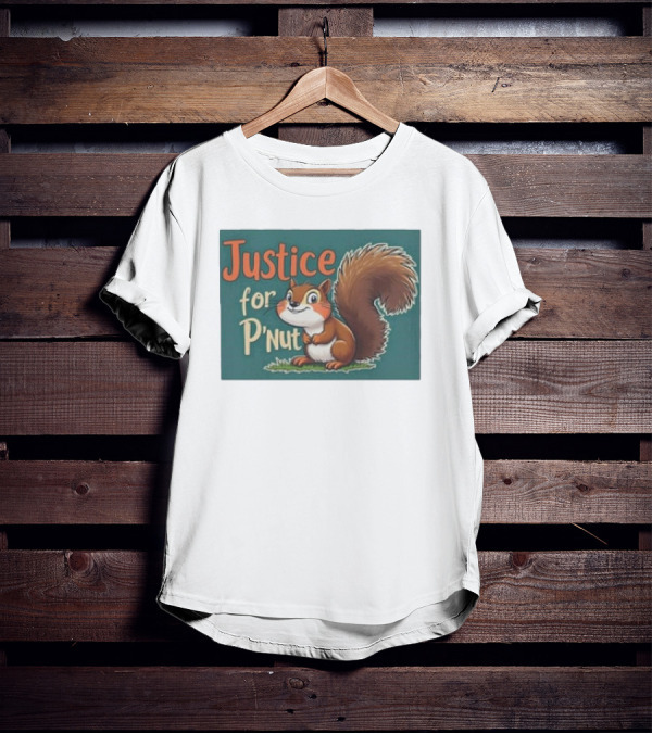 Justice For P'Nut Cartoon Squirrel Advocacy T-Shirt