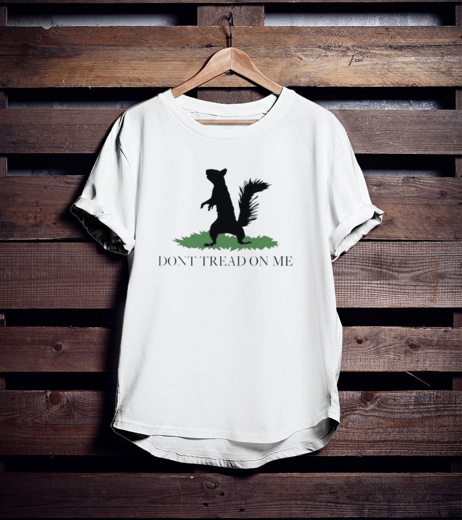 Peanut The Squirrel Don't Tread On Me Silhouette On Grass T-Shirt