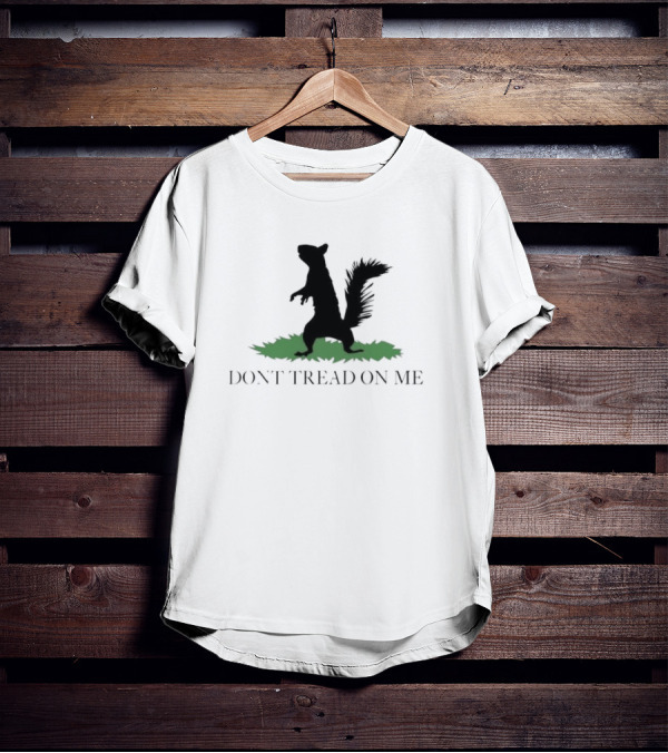 Peanut The Squirrel Don't Tread On Me Silhouette On Grass T-Shirt