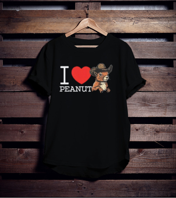 I Love Peanut Cowboy Chipmunk T-Shirt
