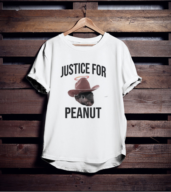 Justice For Peanut Cowboy Hat Halo T-Shirt