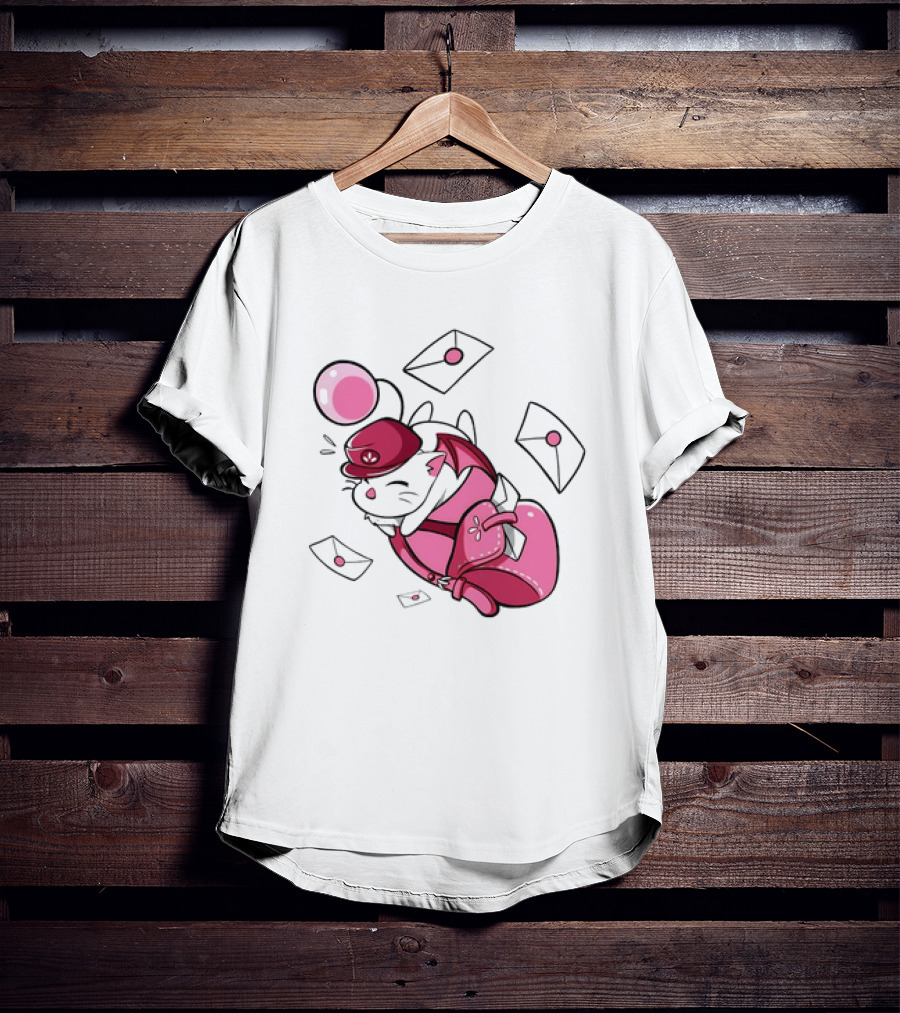Moogle Mail Delivery With Letters Soaring In Flight T-Shirt