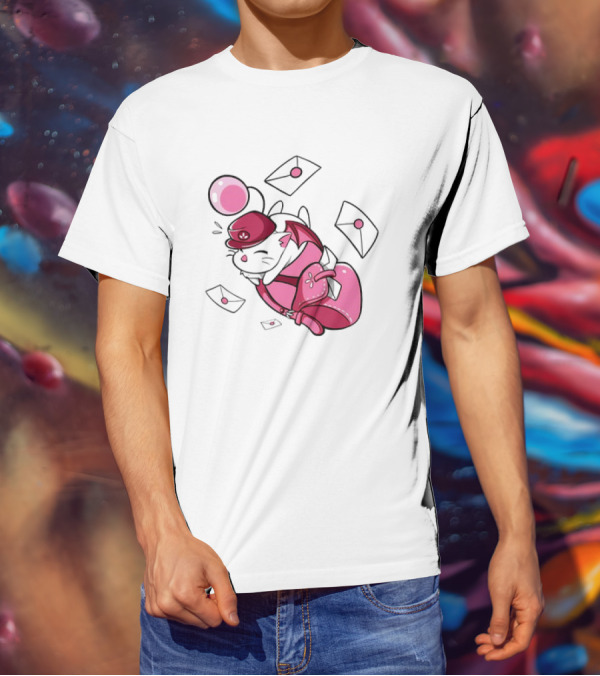 Moogle Mail Delivery With Letters Soaring In Flight T-Shirt