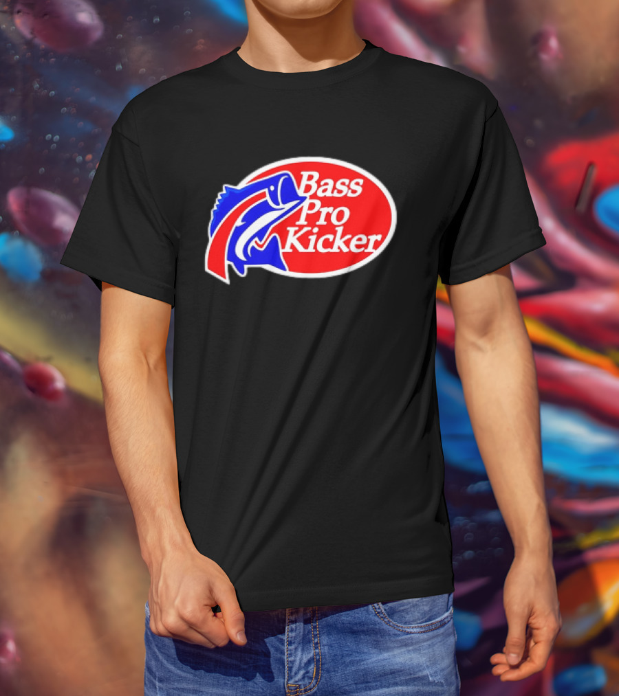 Bass Pro Kicker Red Blue Fish T-Shirt