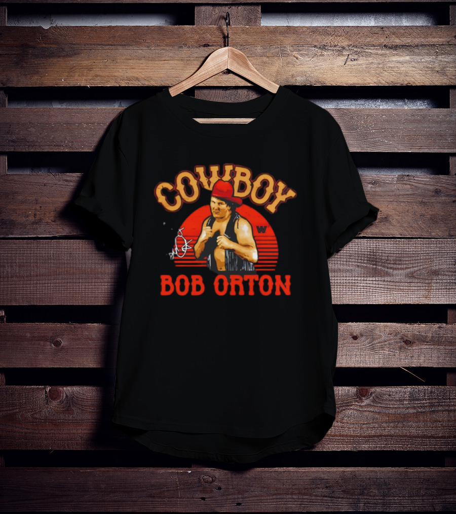 Cowboy Bob Orton Jr Retro Signature Wrestling Legend T-Shirt