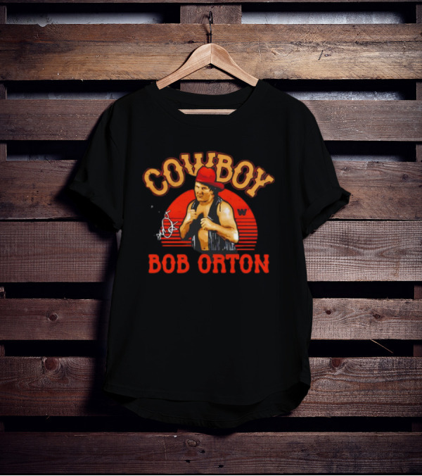 Cowboy Bob Orton Jr Retro Signature Wrestling Legend T-Shirt