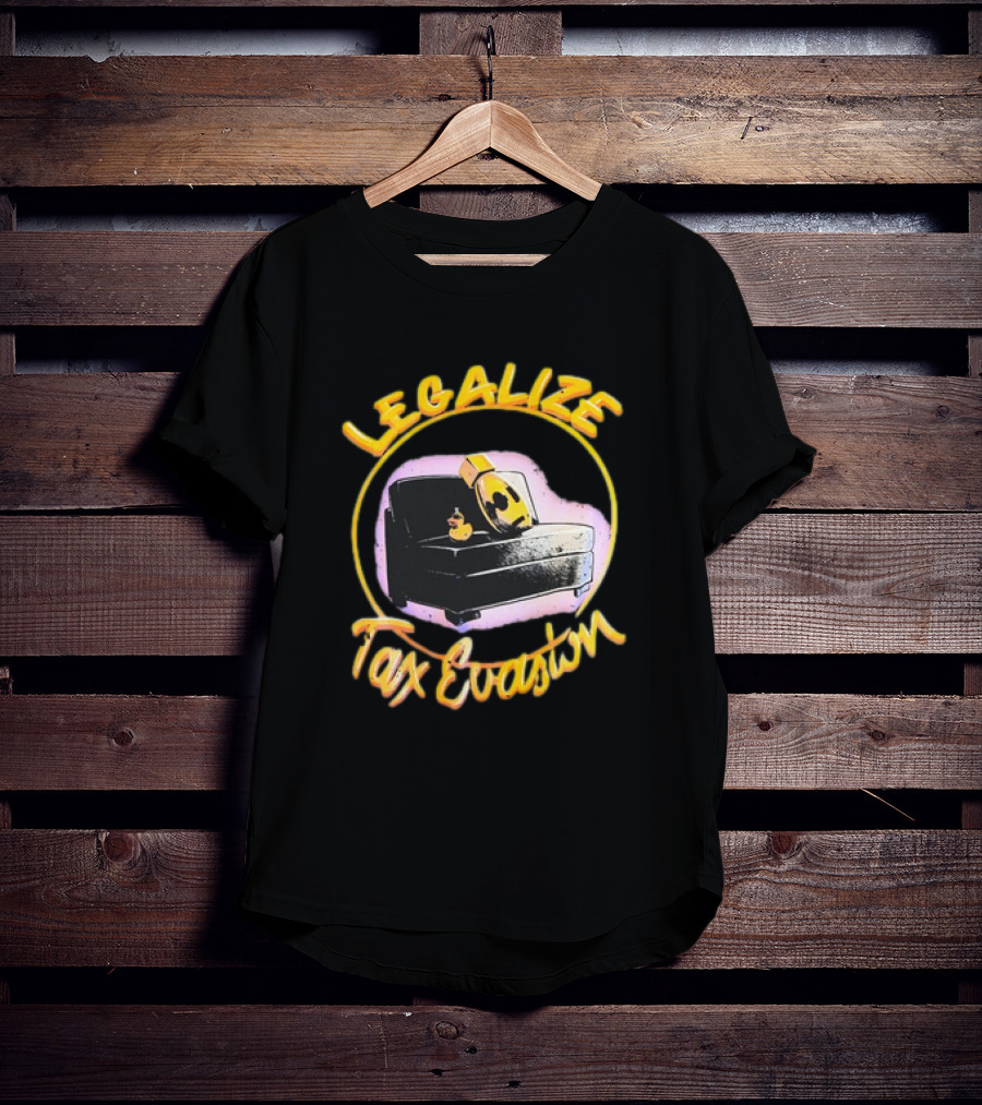 LEGALIZE TAX EVASION Rubber Duck On Couch T-Shirt