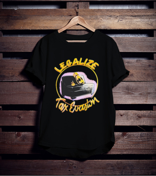 LEGALIZE TAX EVASION Rubber Duck On Couch T-Shirt